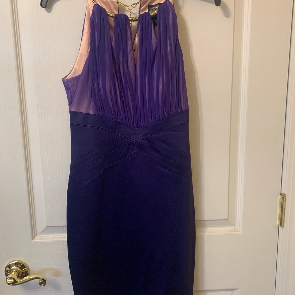 Elegant Purple Sleeveless Dress